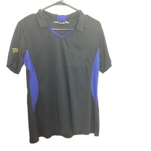 Waffle House Black Blue Polo Uniform Shirt